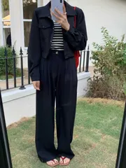 ジャケット スラックス ウエストゴム セットアップ