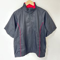 (^w^)b MIZUNO T-ZOID ミズノ ハーフジップ プルオーバー ウインドブレーカー 半袖 トップス ピステ ポリエステル100% シンプル ゴルフウェア スポーツ 運動 トレーニング ブラック 黒 メンズ サイズM