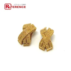 Dior ディオール イヤリング クロスデザイン メタル ゴールド