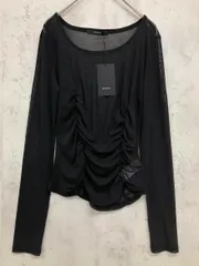 訳アリ品■EMODA エモダ SHEER TOPS シアートップス カットソー sizeF/黒 ■■ レディース