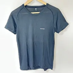 (^w^)b mont-bell モンベル ジオライン L.W. Tシャツ 半袖 アンダーシャツ インナー ウェア ポリエステル100% ロゴプリント 薄手 アウトドア トレッキング 登山 サイクリング ブラック 黒 メンズ サイズM