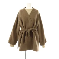 ミラオーウェン Mila Owen 24AW 2025年 HAPPY BOX リバーコート ニット セーター 2点セット F ブラウン ベージュ /HK ■OS