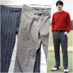 アシュワース ゴルフパンツ 2本セット 91 XL 3L 大きいサイズ ストレッチ チェック グローブホルダー 裏起毛＆通年 テーラーメイド　実用本位のゴルフウェア