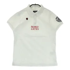 サイズ：0 PEARLY GATES パーリーゲイツ  ロゴ刺繍入り 半袖ポロシャツ  ホワイト系 [240101622438] ゴルフウェア レディース ストスト