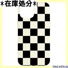 モダンな市松模様の黒と白の市松模様 スマホケース iPhone 15 用 2562