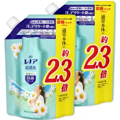 【まとめ買い】 レノア 超消臭 抗菌ビーズ 部屋干し 花とおひさまの香り つめかえ用 特大 1120mL × 2個