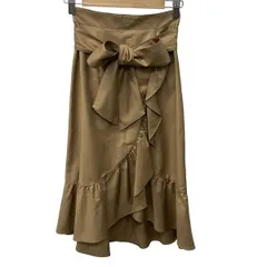 Mystrada(マイストラーダ) ロングスカート サイズ34 S レディース美品  - ライトブラウン ギャザー/フリル