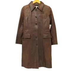 ユーズドフルギ USED古着 Private Label 羊革 ラムレザー ステンカラーコート レディース JPN：M 