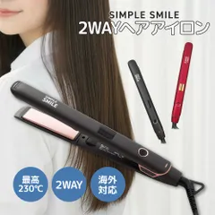 【 1年保証 】ヘアアイロン ストレートアイロン ストレート アイロン 24mm  マイナスイオン発生器付き 強化  ヘアーアイロン カールアイロン カール 2WAY  海外対応 プロ級230℃ ショート ロング 専用ポーチ付き