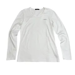 古着 バーバリーブラックレーベル ロングスリーブ Tシャツ クリーニング済み 白 ロゴネーム メンズ サイズ2