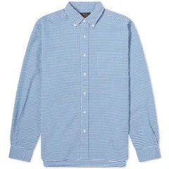 ビームス プラス メンズ トップス シャツ ボタンダウン ギンガムチェック オックスフォード ダウン ギンガム Beams Plus Button Down Gingham Oxford Shirt Blue ブルー