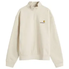 カーハート メンズ アウター パーカー・スウェット ハーフジップ Carhartt WIP Half Zip American Script Sweat Moonbeam