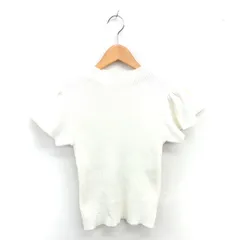 グレイル GRL ニット セーター ハイネック リブニット 半袖 F アイボリー /TT