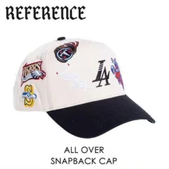 【本国現地価格】REFERENCE ALL OVER SNAPBACK CAP  【スナップバックキャップ】【クリームブラック】【ツートンキャップ】