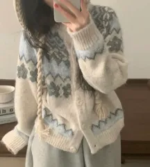 ノルディック ニットカーディガン