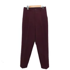 ケイビーエフ KBF アーバンリサーチ スラックス センタープレス パンツ タック テーパード 無地 38 レッド 赤 /FT45