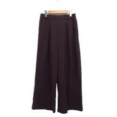 レプシィム ローリーズファーム LEPSIM LOWRYS FARM タック ワイドパンツ フルレングス 無地 M ブラウン 茶 /FT42