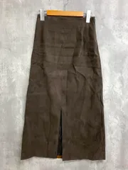 BALLSEY ボールジー トゥモローランド 11-05-84-05704 サイドスリット スエード タイト スカート size32/茶 ■■ レディース