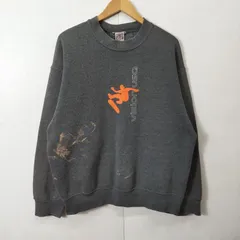 Vision Street Wear ビジョンストリートウェア グラフィック スウェット スケートボード 初期タグ コットン USA製 古着 vintage old skate punk グレー系 L B355