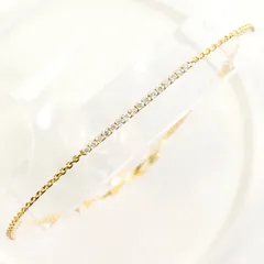 スタージュエリー STAR JEWELRY K18YG ブレスレット ダイヤモンド 0.06ct 総重量約0.9g 約17.5cm