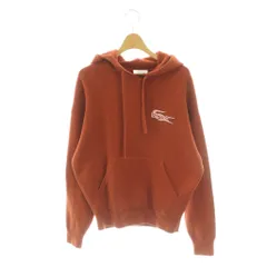 ラコステ LACOSTE オーバーサイズコットンニットフードセーター 長袖 スウェット S オレンジブラウン /DO ■OS
