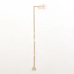 K18PG ピアス(片耳) ジルコニア 総重量約0.2g レディース