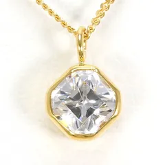 K18YG ネックレス ジルコニア 総重量約0.8g 約40cm