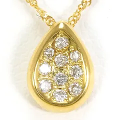 K18YG ネックレス ダイヤモンド 0.09ct 総重量約1.7g 約40cm