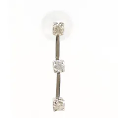 K18WG ピアス(片耳) ダイヤモンド 0.1ct 総重量約0.2g レディース