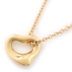 ティファニー Tiffany & Co. ネックレス オープンハート ミニ 60957428 7mm幅モデル K18PG 【中古】