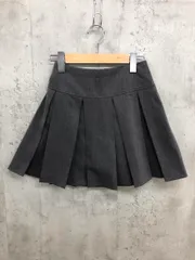 Heather ヘザー HE050636TS ワイドプリーツ ミニ スカート sizeS/グレー ■■ レディース
