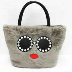 a-jolie アジョリー エコファー トートバッグ ファーバッグ サングラス パール グレー LF001-08-0213⑥