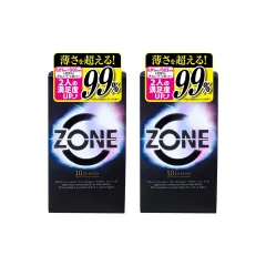 ZONE コンドーム ゴム 2箱 ジェクス ゾーン zone 10個入 避妊具 男性 ステルスゼリー スキン こんどーむ 【新品・未開封】のサムネイル
