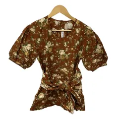 KANEKO ISAO(カネコイサオ) チュニック レディース美品  - ブラウン×ダークグリーン×マルチ 半袖/花柄のサムネイル
