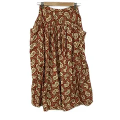 PINK HOUSE(ピンクハウス) ロングスカート レディース美品  - レッド×白×マルチ 花柄/ペイズリー柄