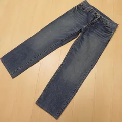 (498★【雰囲気抜群 ユーズド加工！】★ UNIQLO ユニクロ S-002 デニムパンツ ジーンズ ストレート w31 古着