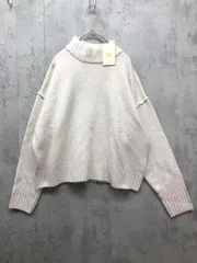 新品 NICECLAUP ナイスクラップ 0832050100 フワフワカラー ニット セーター sizeF/オフホワイト ◆■ レディース