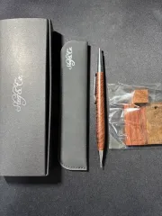 日本 Steef & Co 高級 華梨나무 벌 ハンドメイド シャープペンシル + ケース セット