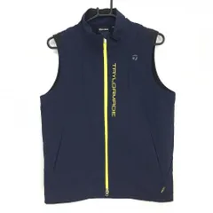 【超美品】テーラーメイド アウターベスト ネイビー×イエロー ナイロン混 メンズ M ゴルフウェア TaylorMade