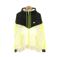 ナイキ NIKE HE WIND RUNNER HOODY JACKET ジャケット フード ジップアップ XXL ブラック イエロー ホワイト /DO ■OS