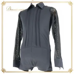 社交ダンス 衣装 SEKINE セキネ メンズ シャツ ブラウス トップス 黒 レース ラテン デモ 競技 パーティ 発表会 長袖 ブラック系 競技用 衣装 ストレッチ フォーマル パーティー おしゃれ メンズウェア ブラック トップス ラテンダンス