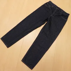 (485★ 美品【UNIQLO】濃紺 ユニクロ デニム パンツ ジーンズ レギュラーフィット テーパード ハイライズ w30