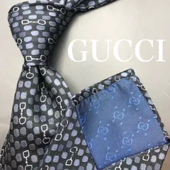 【極美品】GUCCI グッチ ネクタイ ドット ネイビー グレー フォーマル