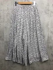 grove グローブ スカートライク プリーツ パンツ sizeM/ホワイト系 ■■ レディース