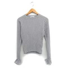 アーバンリサーチ URBAN RESEARCH リブ ニット セーター 長袖 コットン シンプル F グレー 灰 /KT13