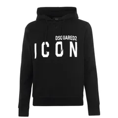 ディースクエアード メンズ アウター パーカー・スウェット パーカー DSquared2 Icon Hoodie Black ブラック