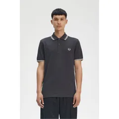 フレッドペリー メンズ トップス Tシャツ ポロシャツ Fred Perry Short Sleeve Twin Tipped Polo Shirt Anchor Grey V56 グレー