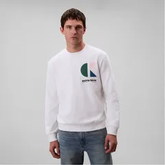 カルバンクライン メンズ アウター パーカー・スウェット Calvin Klein Jeans CKJ Bauhaus Swt Sn53 Bright White ホワイト