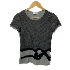 RED VALENTINO(レッドバレンチノ) 半袖Tシャツ サイズM レディース - グレー×黒 クルーネック/メッシュ/ドット柄のサムネイル