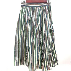 スピック&スパン Spick&Span スカート フレア ロング ストライプ 36 マルチカラー /RT